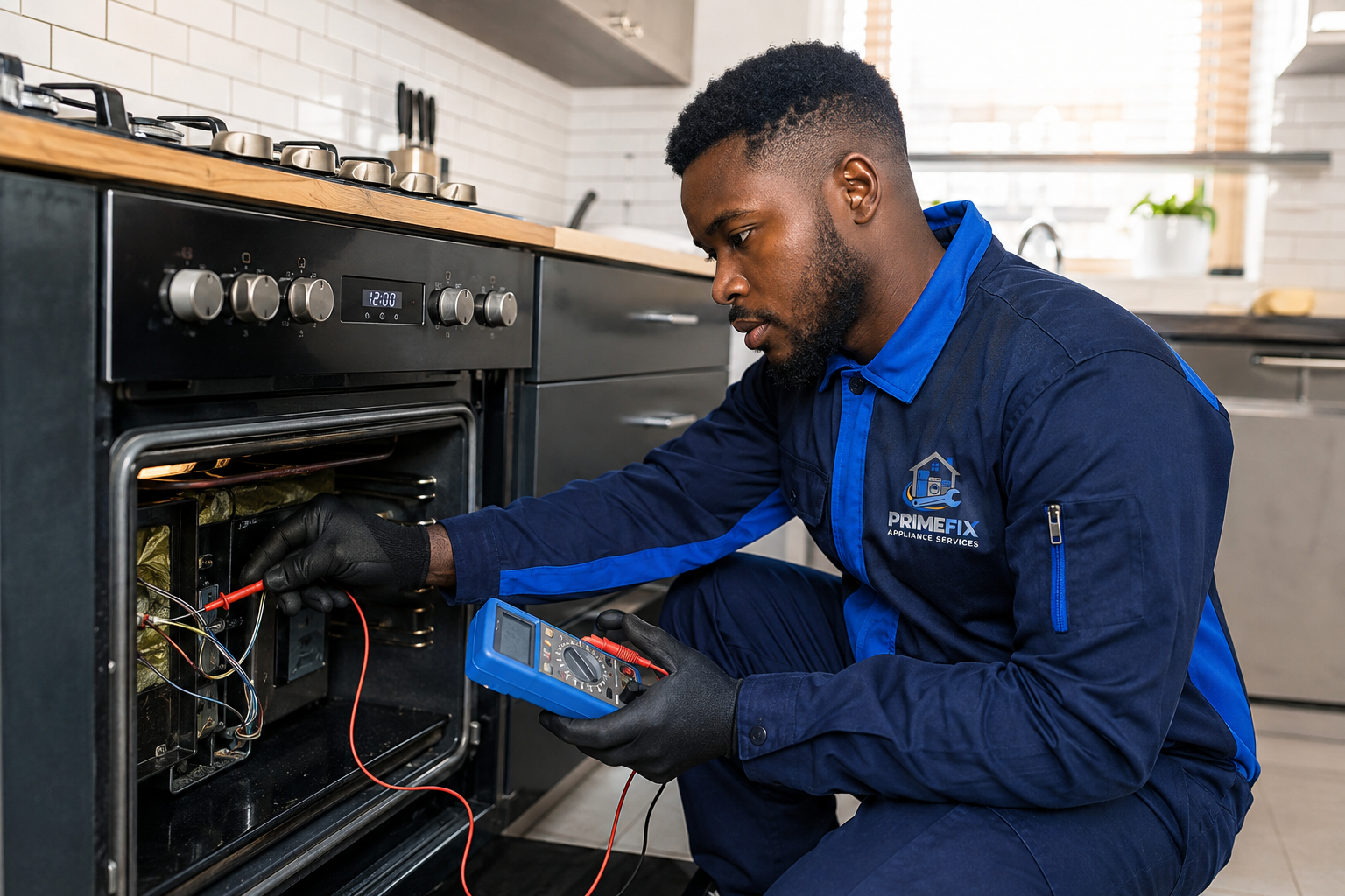 PrimeFix technician providing oven & stove repairs